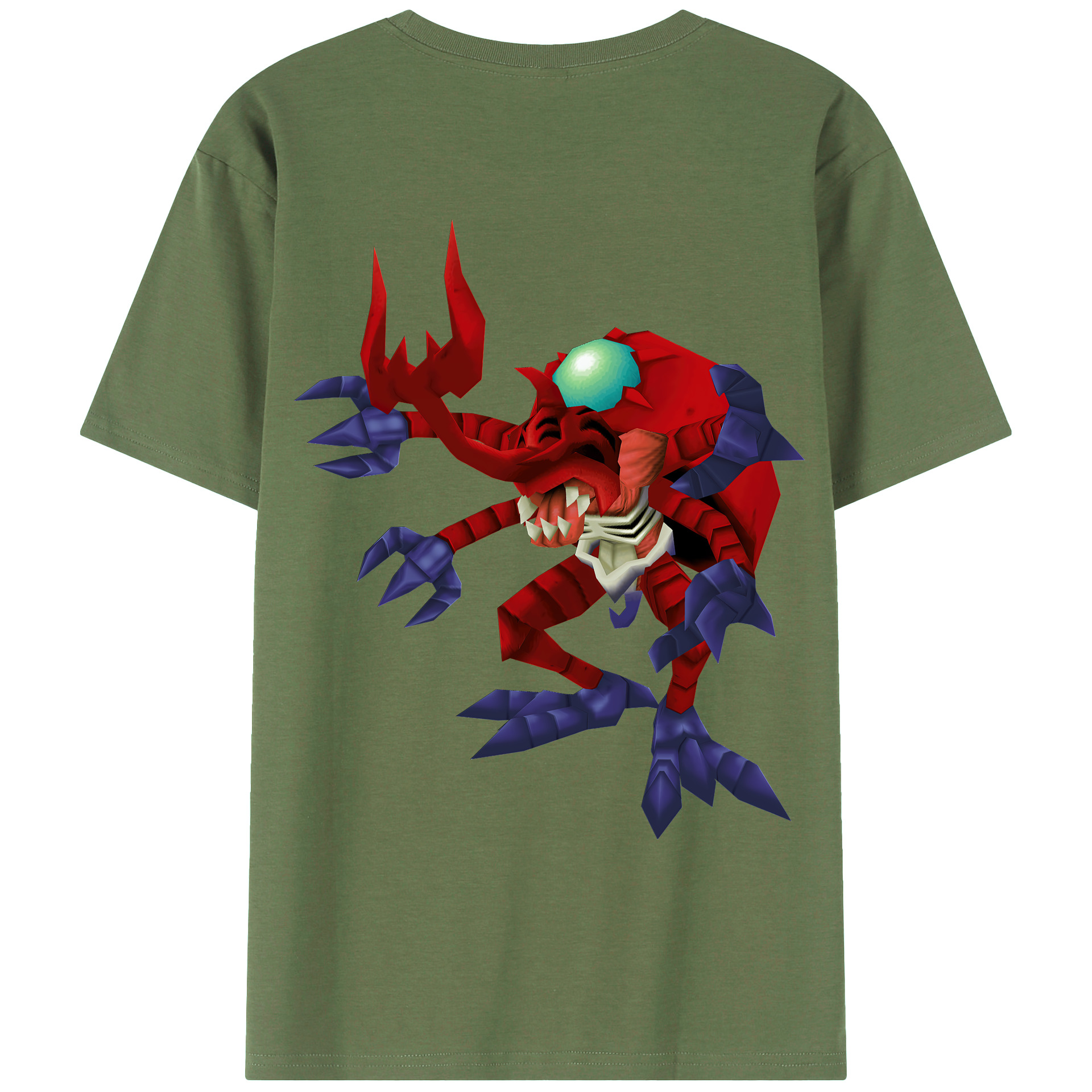 （画像用） Digimon デジタルモンスター/デジモン 綿100％ メンズ半袖Tシャツ（バックプリント） 通気性